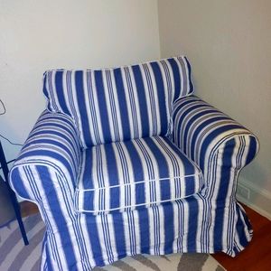 IKEA Ektorp Armchair Slipcover in Abyn Blue